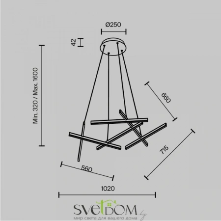 Подвесные светильники Maytoni MOD016PL-L80WK от Магазина Svetdom.by