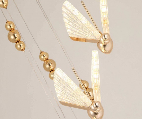 Kink Light 08444-8A,33 Подвес Баттерфляй золото Led 8*6W