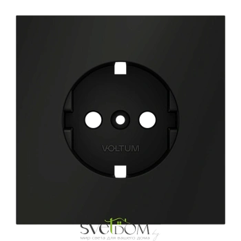 Накладка для розетки с заземлением Voltum S70 Черный VLS000608 Voltum VLS000608