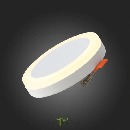 ST104.502.06 Светильник встраиваемый Белый LED 1*6W 3000K 468Lm Ra>80 120° IP20 D110xH20 170-240V Встраиваемые светильники ST LUCE