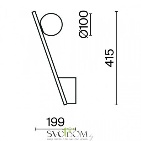 Настенные светильники MOD175WL-01G Maytoni | Svetdom.by