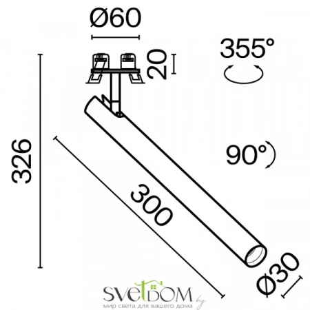 Встраиваемые светильники Maytoni C141RS-L300-6W3K-BBS от Магазина Svetdom.by