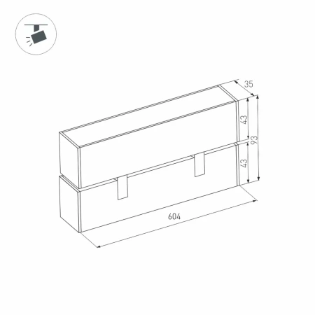 Светильник MAG-FLAT-FOLD-45-S605-18W Warm3000 (WH, 100 deg, 24V) Arlight 026993 Arlight