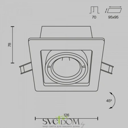 Встраиваемые светильники Maytoni DL008-2-01-W от Магазина Svetdom.by