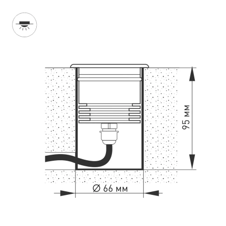 Светильник LTD-GROUND-TILT-R80-9W Warm3000 (SL, 60 deg, 230V) Arlight 024950 Arlight