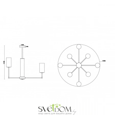 ЛюстрыFR5184PL-08BS Freya | Svetdom.by