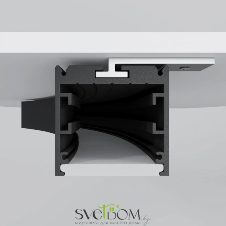 Радиусный профиль 35x35 Ø800мм 1/8 круга черный ALM-3535R-B-D-45°-0.8M