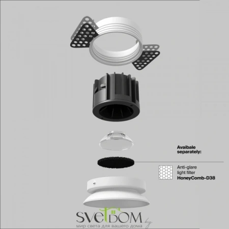 Встраиваемые светильники Maytoni DL058-12W4K-TRS-W от Магазина Svetdom.by