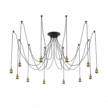 Citilux Эдисон CL451121 Люстра паук Венге Бронза