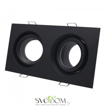 ST255.428.02 Св-к встр. Черный GU10 2*50W  IP65 L180xW90xH40 220V Без ламп Встраиваемые светильники ST LUCE
