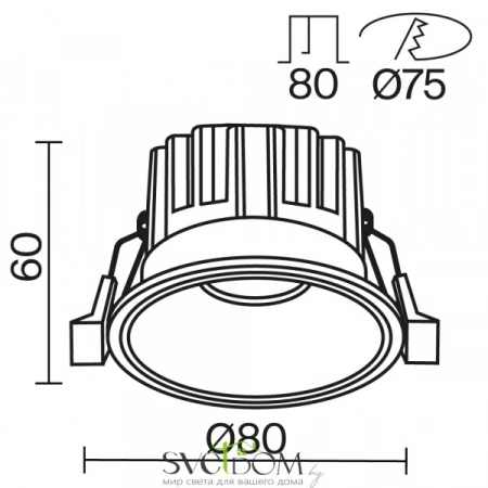 Встраиваемые светильники Maytoni DL058-12W4K-W от Магазина Svetdom.by