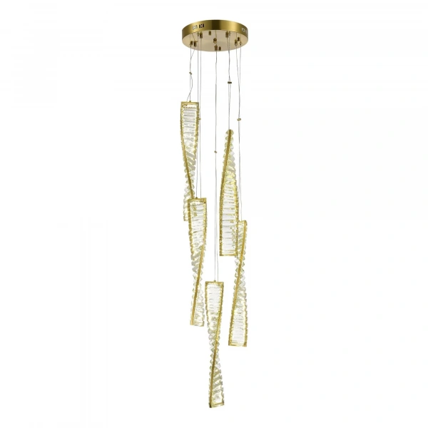 SL6205.303.05 Светильник подвесной ST-Luce Латунь/Прозрачный LED 1*55W 4000K ELICA