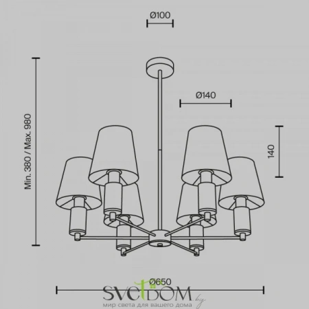 Подвесные светильники Maytoni MOD483PL-06BS от Магазина Svetdom.by