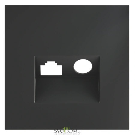 Накладка для розетки TV+RJ45 Voltum S70 Графит VLS002707 Voltum VLS002707
