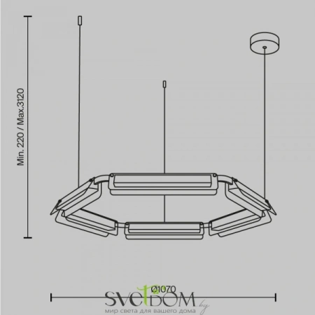Подвесные светильники Maytoni MOD296PL-L60BS3K от Магазина Svetdom.by