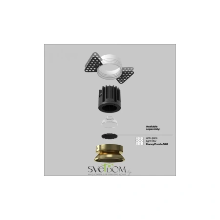 Встраиваемый светильник Technical DL058-12W3K-TRS-BS Maytoni