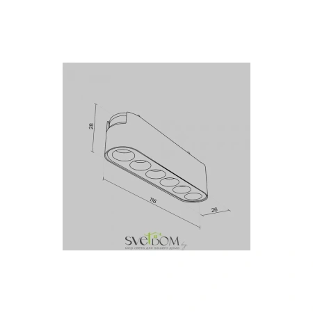 Трековый светильник Technical TR082-1-6W4K-M-B Maytoni