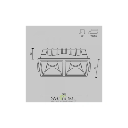 Встраиваемый светильник Technical DL043-02-10W4K-D-SQ-W Maytoni