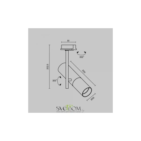 Трековый светильник Technical TR005-1-GU10-BG Maytoni