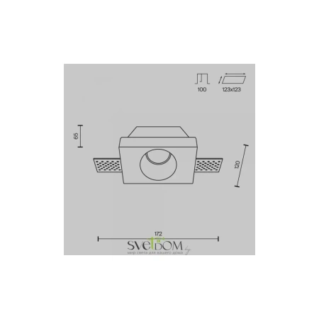 Встраиваемый светильник Technical DL001-WW-01-W Maytoni