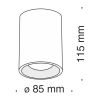 Потолочный светильник Technical C012CL-01W Maytoni