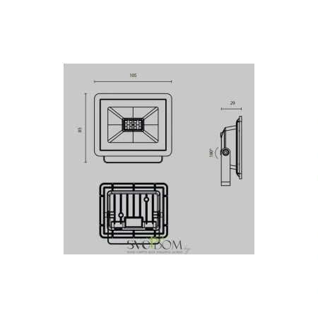 Прожектор Outdoor FL001-L10B4K Maytoni