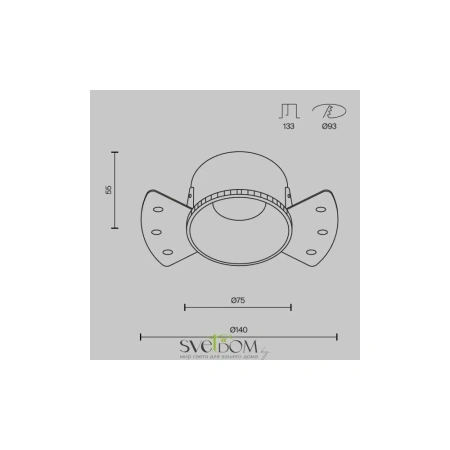 Встраиваемый светильник Technical DL051-01-GU10-RD-WMG Maytoni