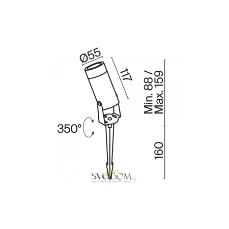 Ландшафтный светильник Outdoor O050FL-L5GF3K Maytoni