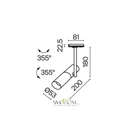 Трековый светильник Technical TR005-1-GU10-BG Maytoni