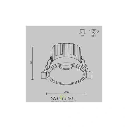 Встраиваемый светильник Technical DL058-7W3K-BS Maytoni