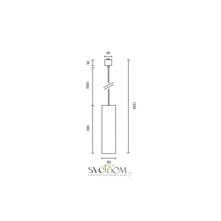 Трековый подвесной светильник Technical TR025-1-GU10-W Maytoni