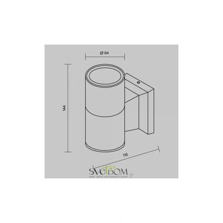 Настенный светильник (бра) Outdoor O574WL-01B Maytoni