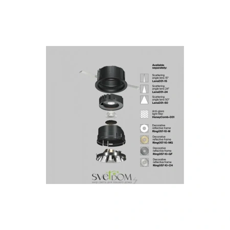 Встраиваемый светильник Technical DL057-10W3K-B Maytoni