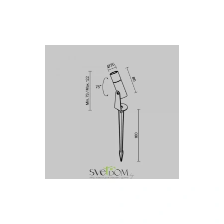 Ландшафтный светильник Outdoor O050FL-L2GR3K Maytoni
