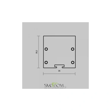 Комплект заглушек (для профиля 35x35) 2 шт., ALM-3535BT-BR-EC 642039 Maytoni