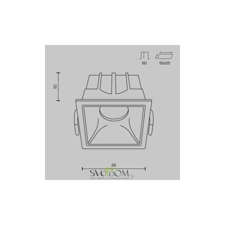 Встраиваемый светильник Technical DL043-01-10W3K-D-SQ-WB Maytoni