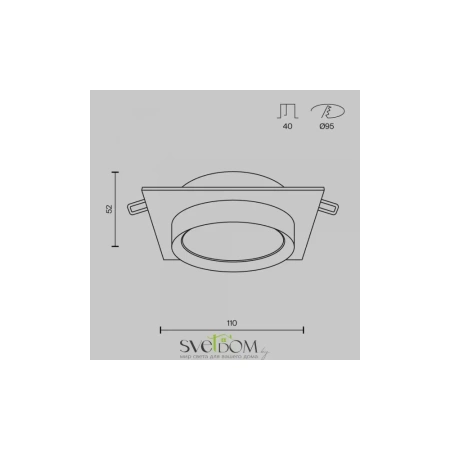 Встраиваемый светильник Technical DL086-GX53-SQ-WS Maytoni