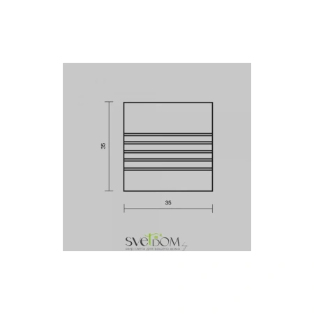 Комплект заглушек (для профиля 35x35) 2 шт., ALM-3535A-S-EC 642033 Maytoni