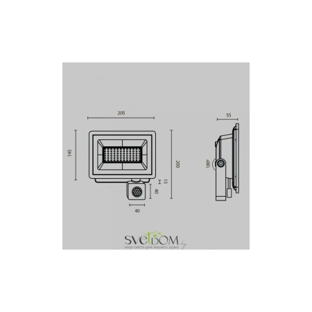 Прожектор Outdoor FL001-L50B6KSR Maytoni