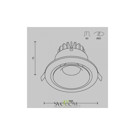 Встраиваемый светильник Technical DL031-L12W4K-D-W Maytoni