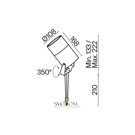 Ландшафтный светильник Outdoor O050FL-L15W3K Maytoni