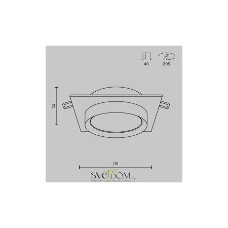 Встраиваемый светильник Technical DL086-GX53-SQ-BW Maytoni