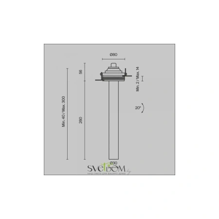 Встраиваемый светильник Technical C140TRS-L300-7W3K-B Maytoni
