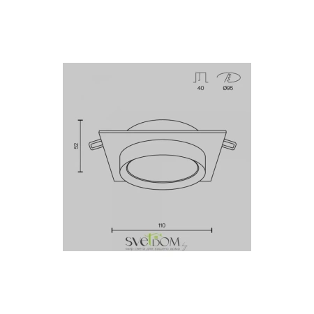 Встраиваемый светильник Technical DL086-GX53-SQ-WB Maytoni