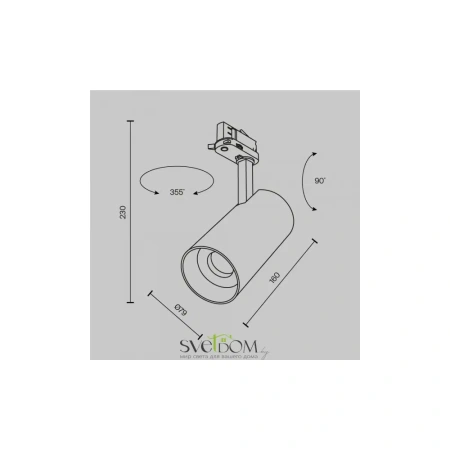 Трековый светильник Technical TR197-3-30WCCT-M-B Maytoni
