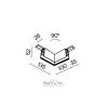Коннектор угловой Exility накладной белый TRA034HCL-41W Maytoni