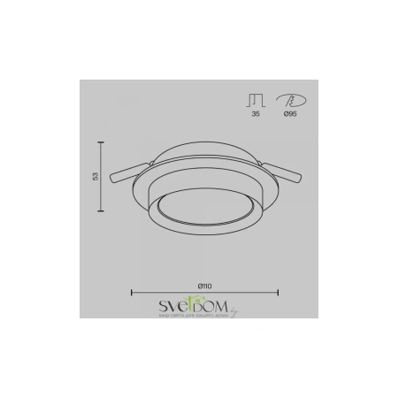 Встраиваемый светильник Technical DL086-GX53-RD-B Maytoni