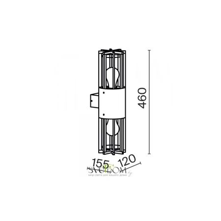 Настенный светильник (бра) Outdoor O453WL-02GF Maytoni