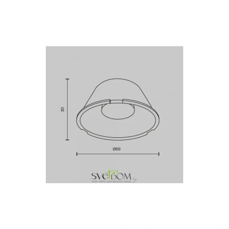 Линза ⌀69mm 60° для Focus Led 30Вт LensD69-60 Maytoni