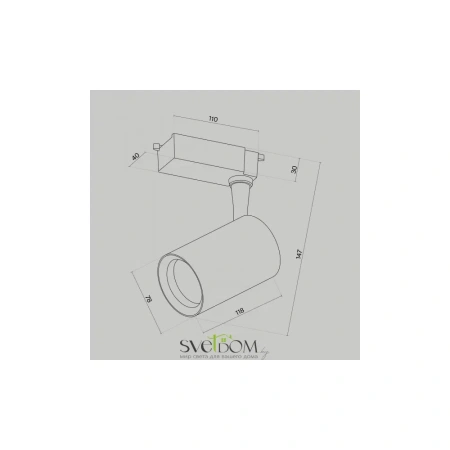 Трековый светильник Technical TR003-1-10W3K-W-W Maytoni